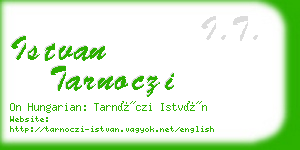 istvan tarnoczi business card